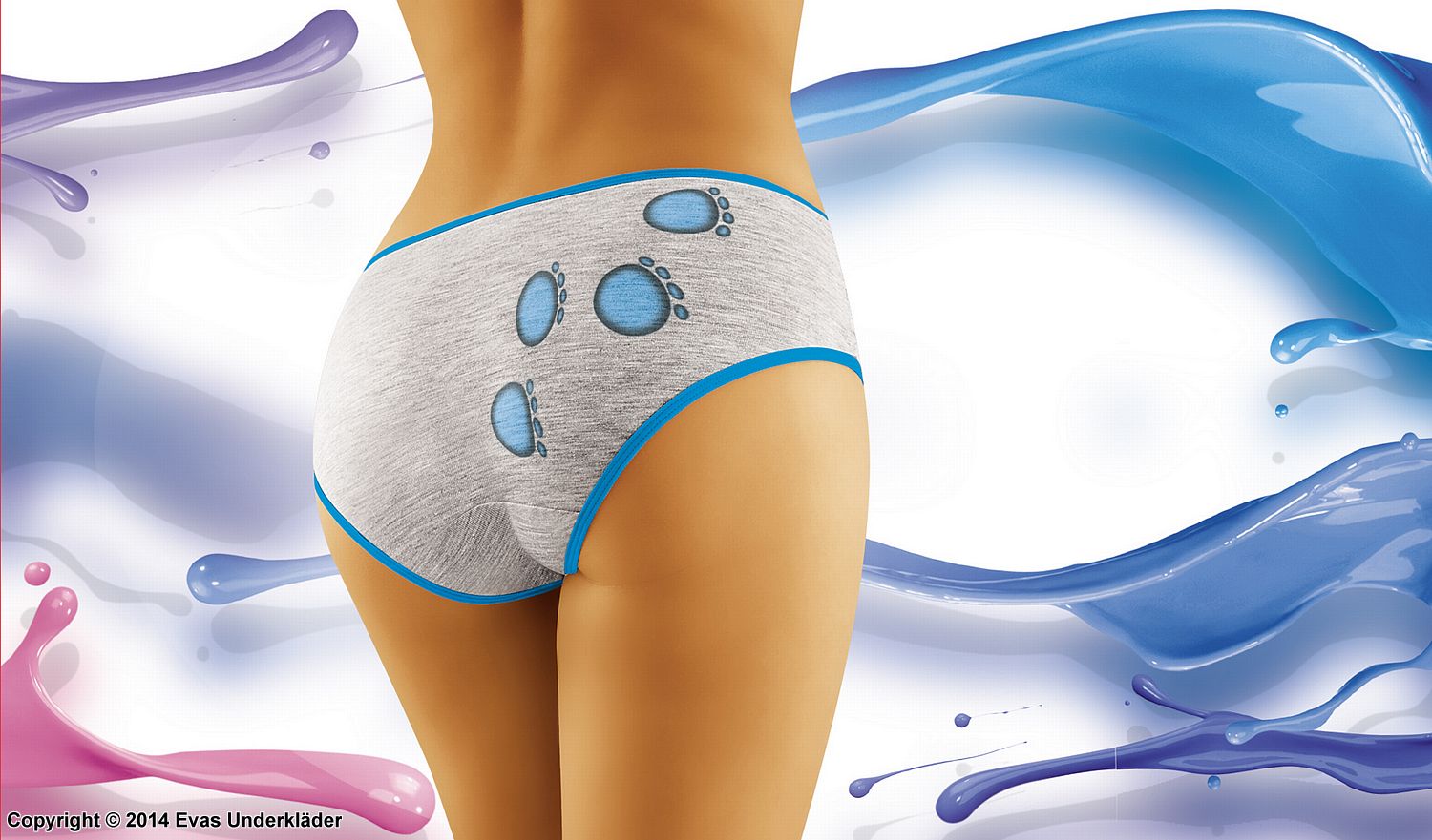 Cotton panty with elephant footprints